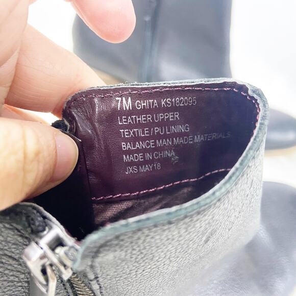 Kenzie 7 M Womens Black Leather Ghita Zip-up Ankle Booties - Picture 8 of 10